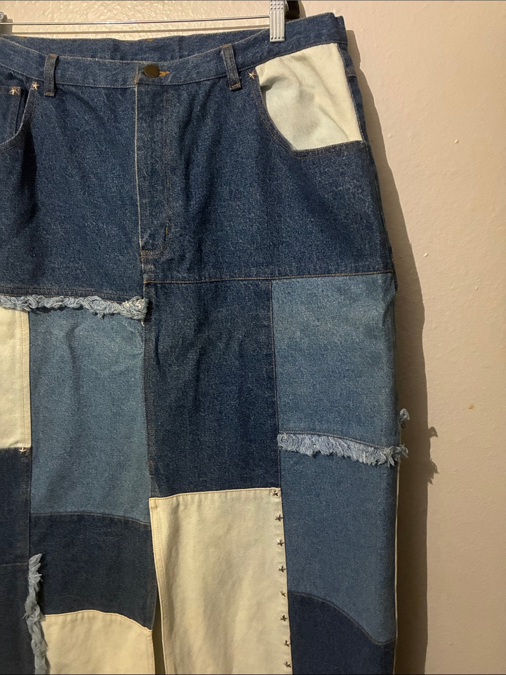 Roaman's Patchwork Denim Maxi Skirt - Picture 6 of 7